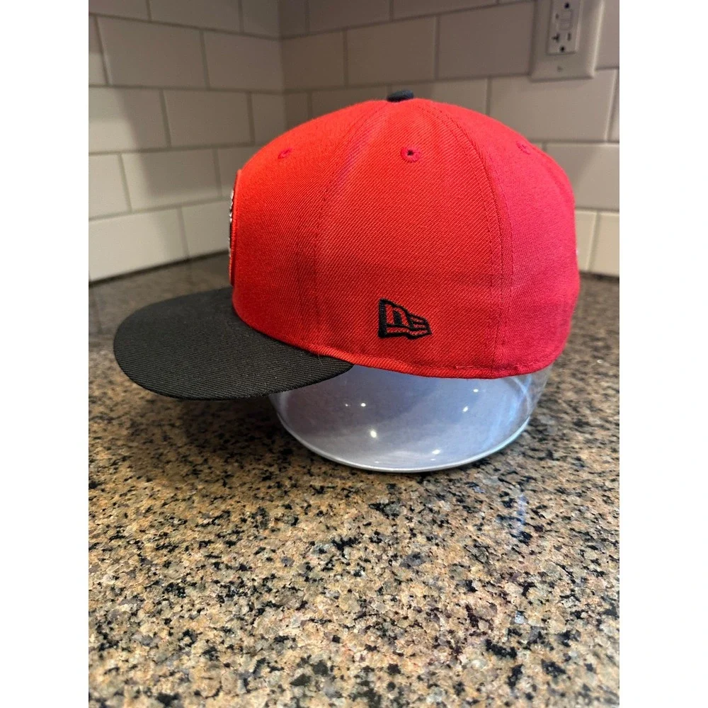 Toronto Raptors New Era 59FIFTY Fitted Hat 7 5/8 Red Black Wool Blend